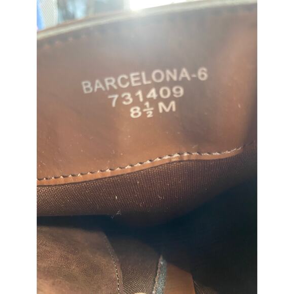 Valenti Franco BARCELONA women 8.5 BROWN mid calf lace up round toe heel BOOTS - Picture 8 of 9